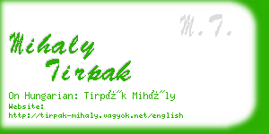 mihaly tirpak business card